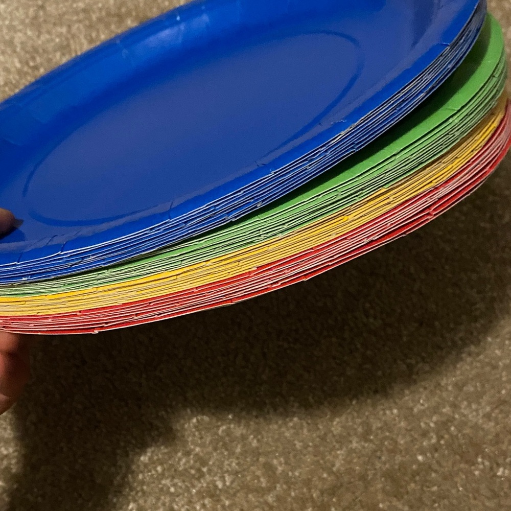 Colorful Craft Paper Plates Set - Picture 2 of 2